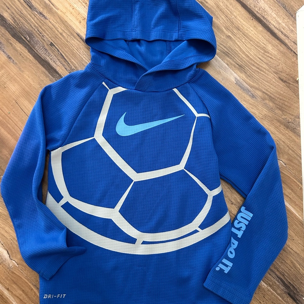 Nike Royal Blue Dri-FIT Hooded Athletic Top